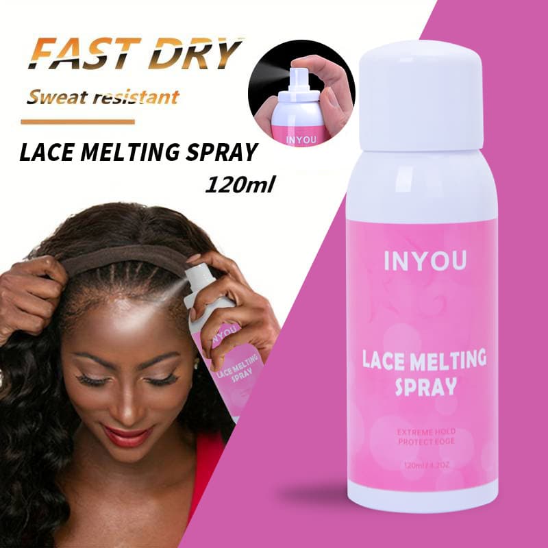 Cross-border in-stock lace melting spray for lace front wigs, wig adhesive spray, lace spray dry glue