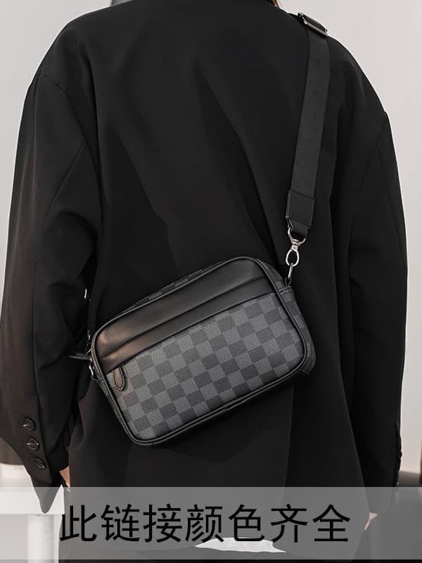 Upgraded Casual Plaid Bag Shoulder Bag Crossbody Bag Waist Bag Backpack Men's Bag Small Square Bag Camera Bag