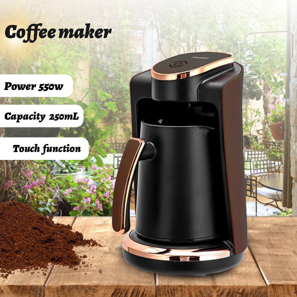 US Standard 110V Electric Coffee Pot Single Cup Tea And Coffee Brewer Plastic Body Manual Operation Insulated Heating Temperature Control Easy Cleaning