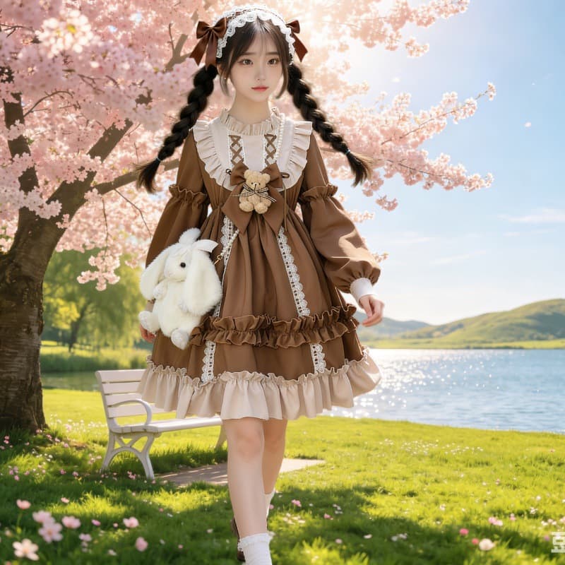 New Long Sleeve Lolita Dress for Girls Cute Lolita Student Lolita Dress Princess Daily Dress