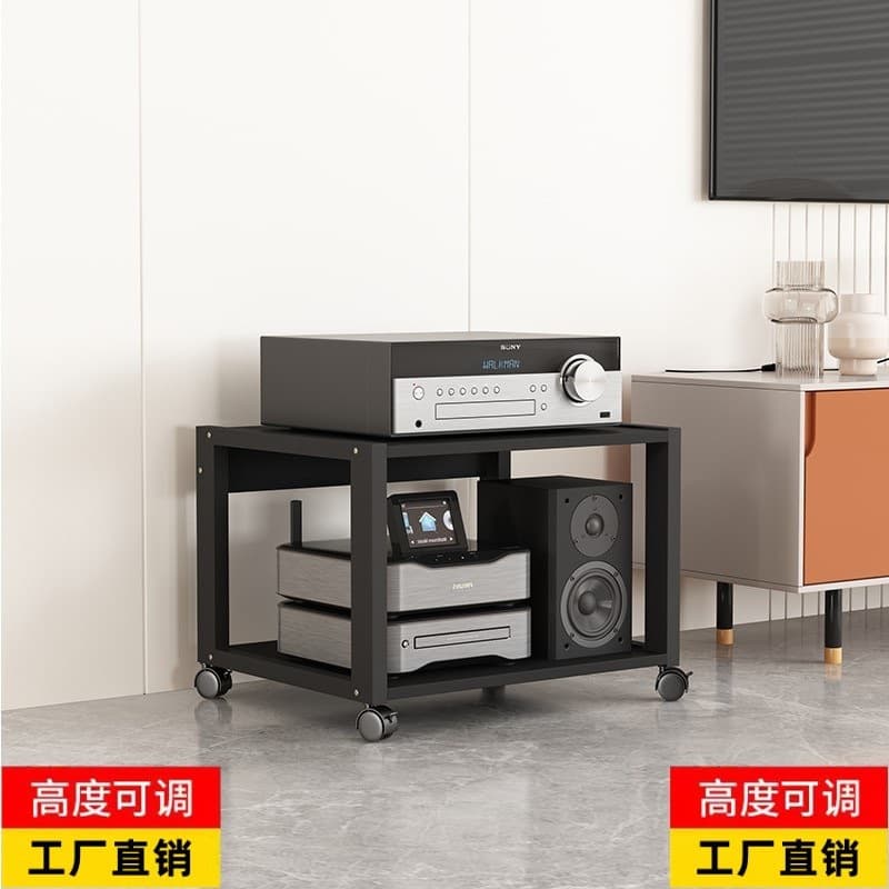 Home Living Room Multi-Layer Amplifier Cabinet Mobile Speaker Stand Mixer Home Theater Storage Rack