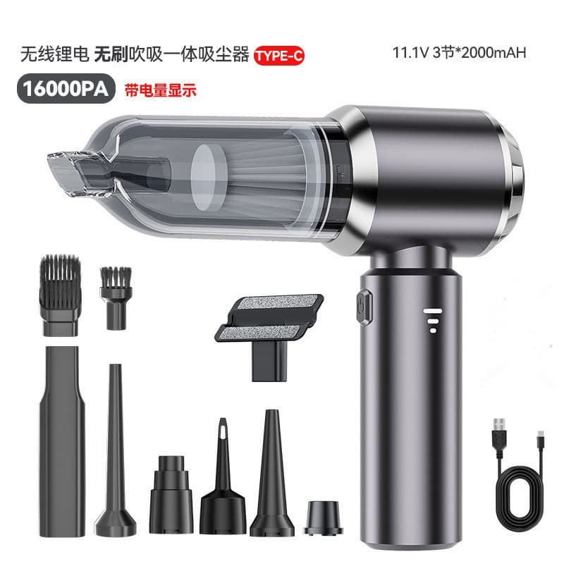 Car Vacuum Cleaner Small High Suction Home Car Portable Inflation Dual-Use Handheld Car Blower Dust Collector Wholesale