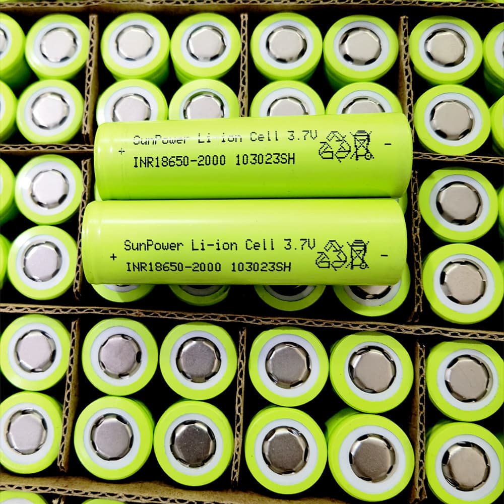Sanjie 2000mAh 10C High Drain 18650 Lithium Battery for Vacuum Cleaner, Robot Vacuum, Garden Tool Battery