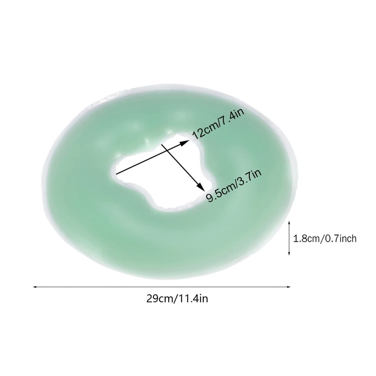 Beauty Salon Body Massage Bed Cover Special Pillow, Silicone Prone Pillow Thin Version, Facial Relaxation Head Cushion
