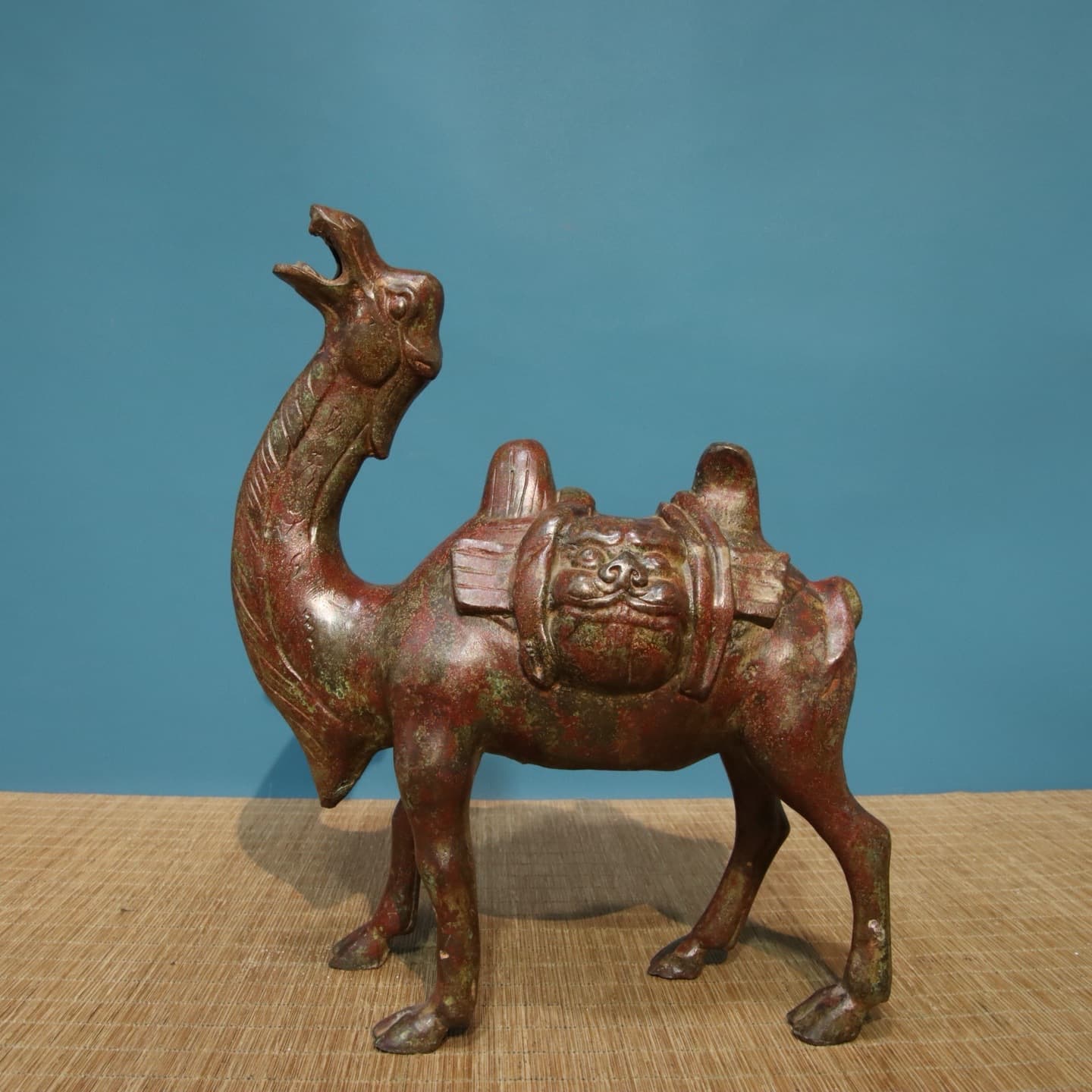 Antique bronze small Tang horse ornaments, horse with saddle, foal, antiques and miscellaneous wholesale goods