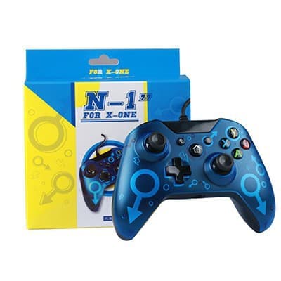 N-1 Wired Game Controller for Xbox One, USB Controller with Dual Vibration, PC Wired Gamepad