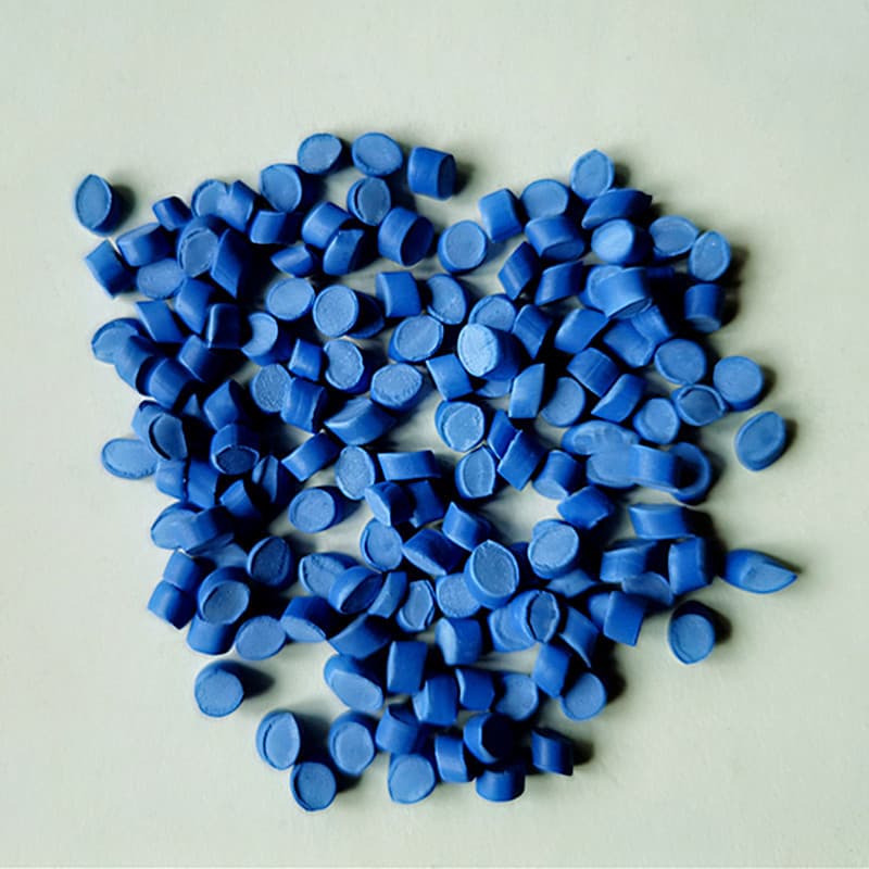 Manufacturer directly produces and sells PVC plastic raw materials, soft blue, recycled polyvinyl chloride, injection molding granules.