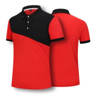 Quick-Dry Color-Block Polo Shirt Printed T-Shirt Short Sleeve Wholesale Work Uniform Corporate Workwear Breathable Quick-Dry
