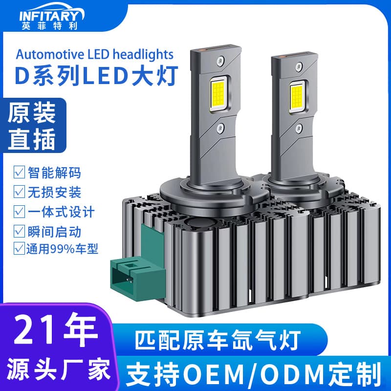 Dual Copper Tube Car LED Large Light Direct Plug-In D2R/D2S LED Lamp D4R/D4S Car Light Conversion Large Lamp