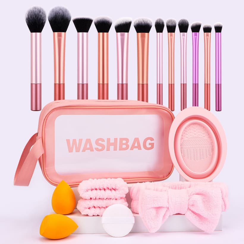 Cross-border 8 long tube makeup brush set, one set, foundation brush, loose powder brush, blush brush, eye shadow brush, beauty supplies