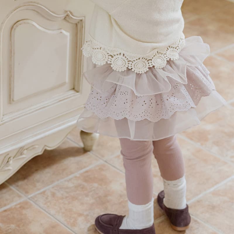 2026 Spring Strawberry Coral Korean Girls Kids Tutu Skirt with Built-in Leggings, Mesh Embroidered Puffy Half Skirt