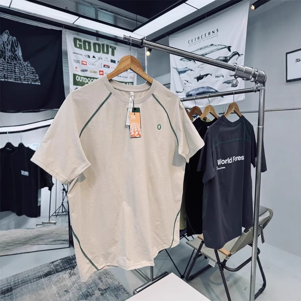 7A Antibacterial UPF50+ Sun Protection Sorona Moisture-Wicking Outdoor Mountain Loose Quick-Dry T-Shirt Couples Outdoor T-Shirt