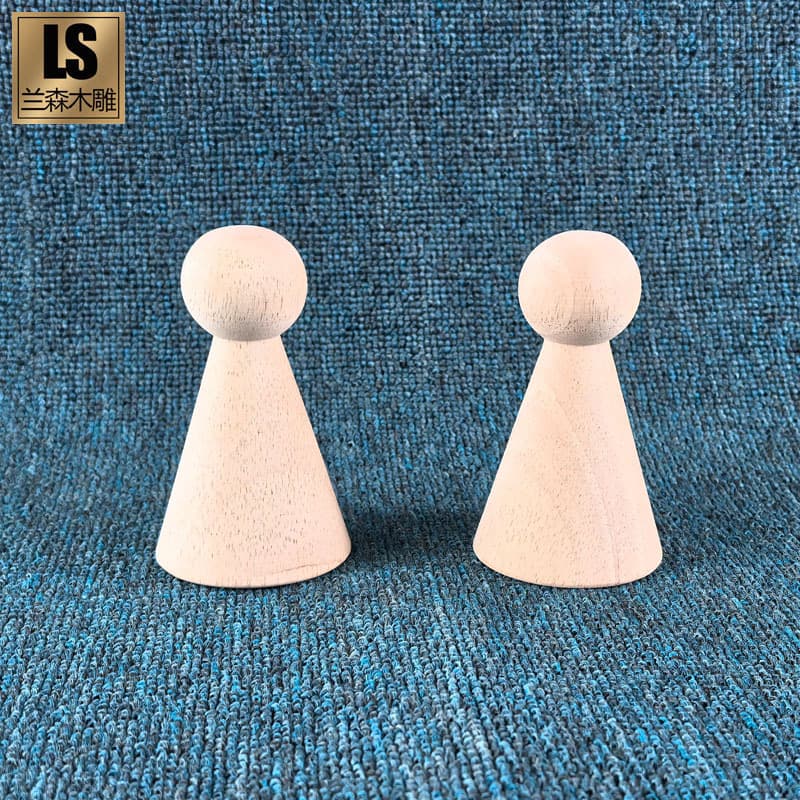 Dongyang wood carving French wooden figure round ball fan-shaped column decoration European puppet ornaments wooden figure painted graffiti