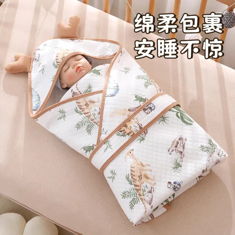 Newborn baby blanket pure cotton four seasons delivery room newborn baby blanket baby blanket thin and thick anti-jump blanket