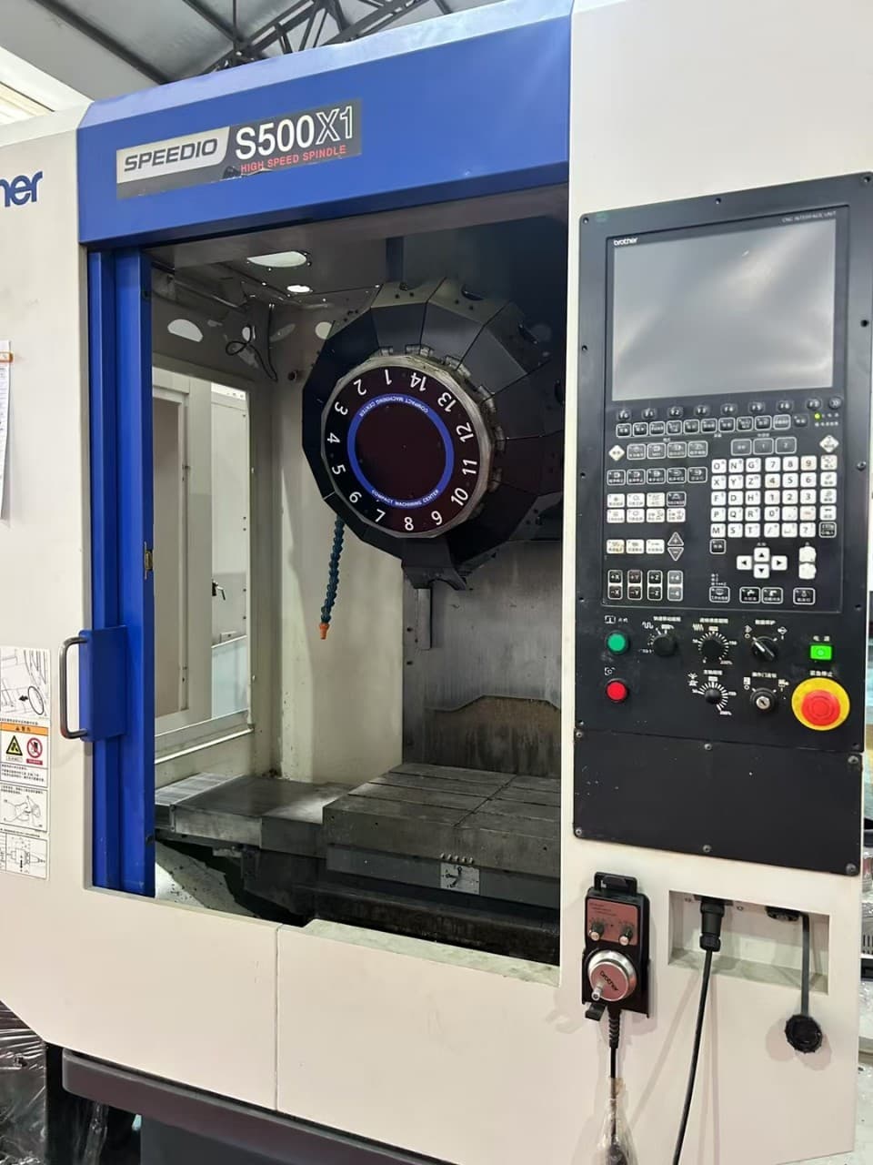 For sale: Used Brother S500X1 CNC drilling and tapping center.