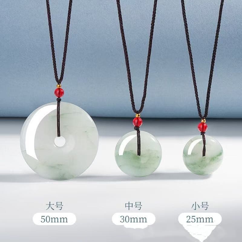 Xinjiang Tianshan Cui Ping An Buckle Pendant Gold Silk Jade Emerald Floating Flower Jade Ping An Ring Jade Pendant Mutton Fat White Jade Pendant