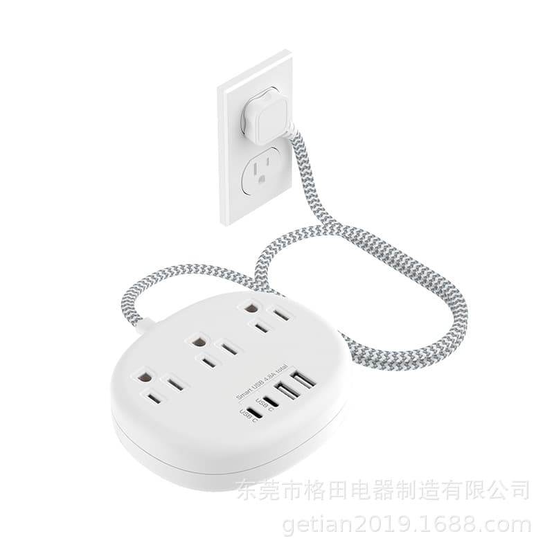 Cross-border Exclusive US Standard Home/Office Power Strip with 2USB+2Type-C and Surge Protection