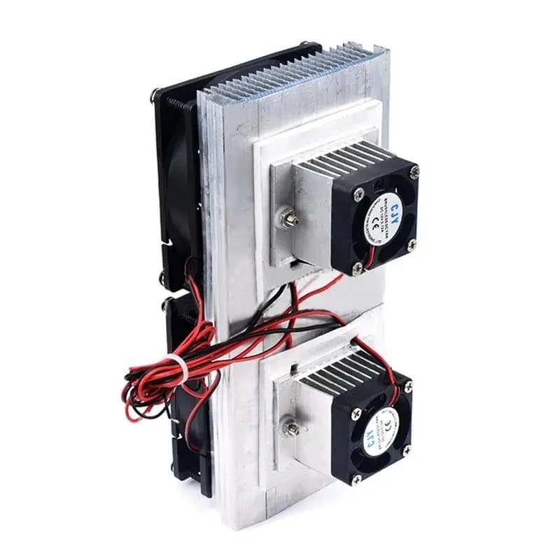 New Dual-Core DIY Cooling System Semiconductor Refrigeration Kit Thermoelectric Peltier Thermostat Box 12V Electronic Refrigerator