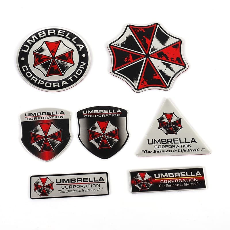 Creative Metal Car Sticker Decal Scratch Cover Umbrella Corporation Biohazard Car Body Decal Modification