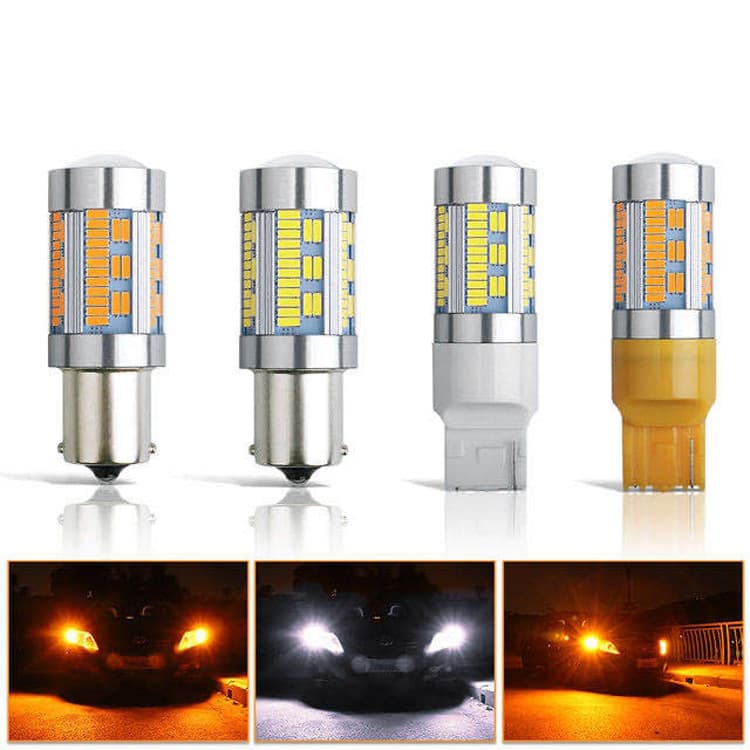 New Automotive LED Turn Signal Light 7440 3014 105SMD 1156 Decoder Anti-Flicker Tail Light Reverse Light