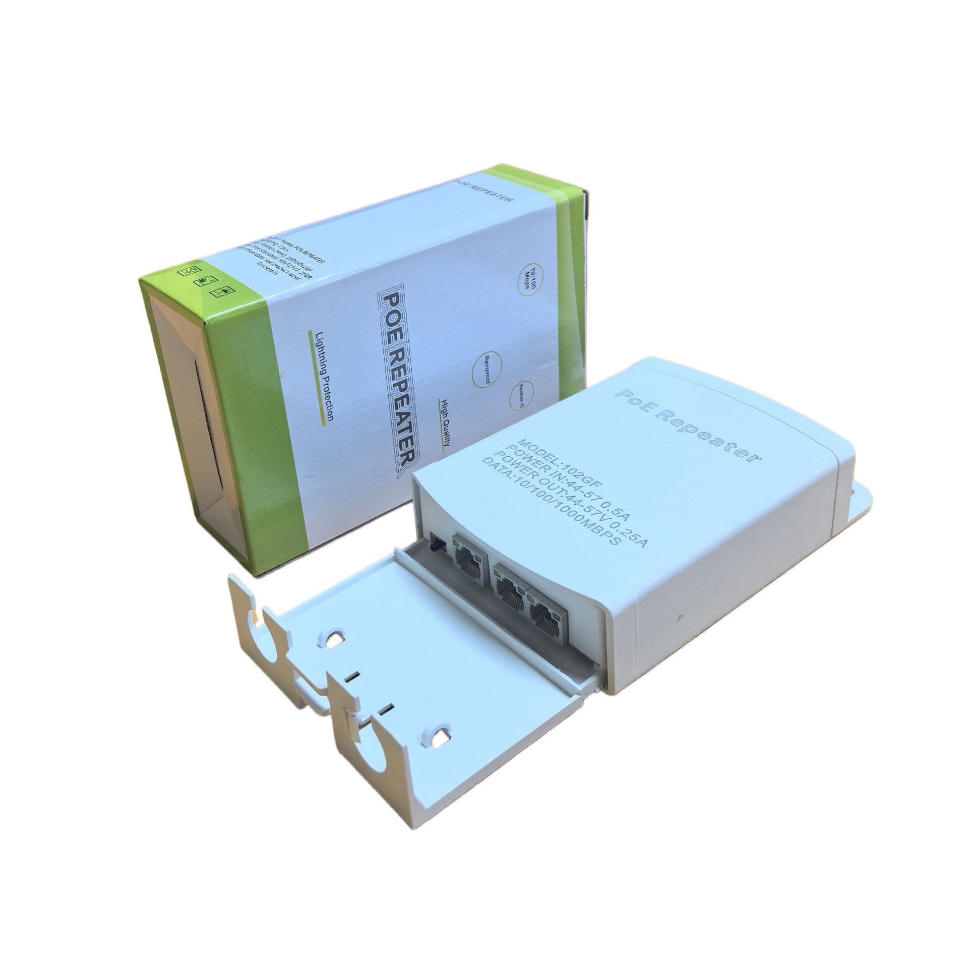 Outdoor Weatherproof POE Cascade Box Waterproof Gigabit 1-to-2 Standard POE Repeater Cascade Splitter