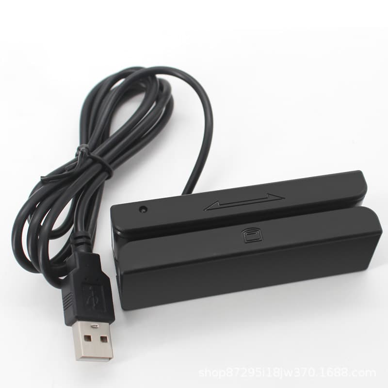 Full Three-Track Magnetic Stripe Card Reader Swipe Card Machine Magnetic Stripe USB Card Reader Factory Direct Sales