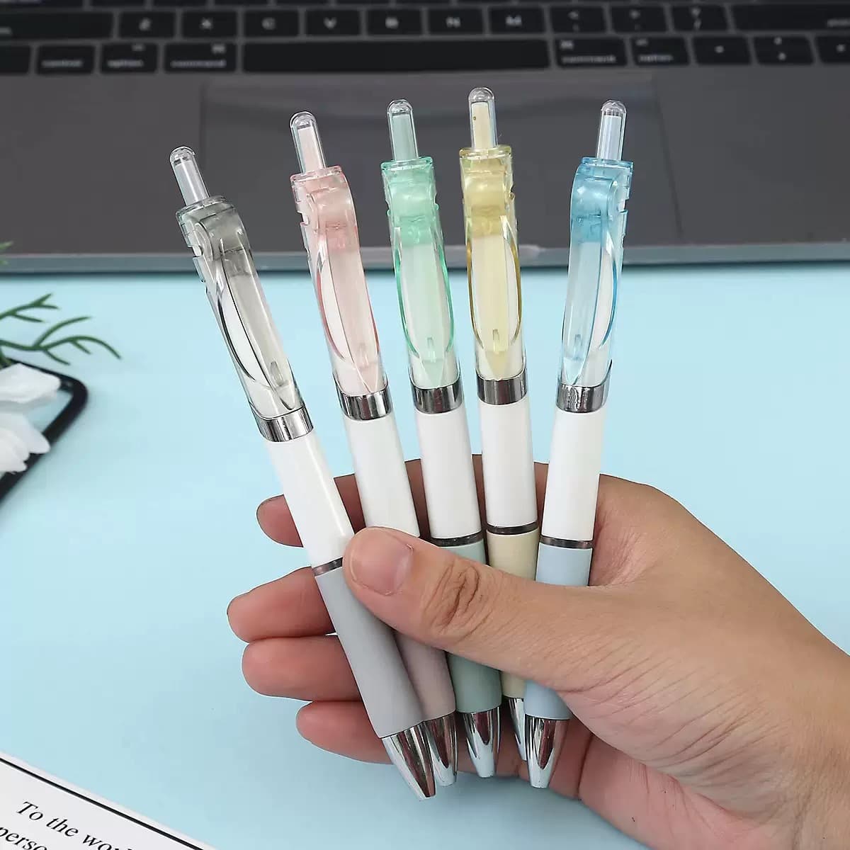 Cute candy color K35 press gel pen bullet student exam question pen black 0.5 office signature pen