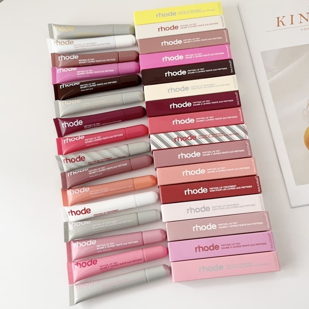 Rhode Cosmetics Lipstick, Phone Case, Moisturizing Lip Balm, Long-Lasting Nourishing Brown Raspberry Coffee Boxed Set