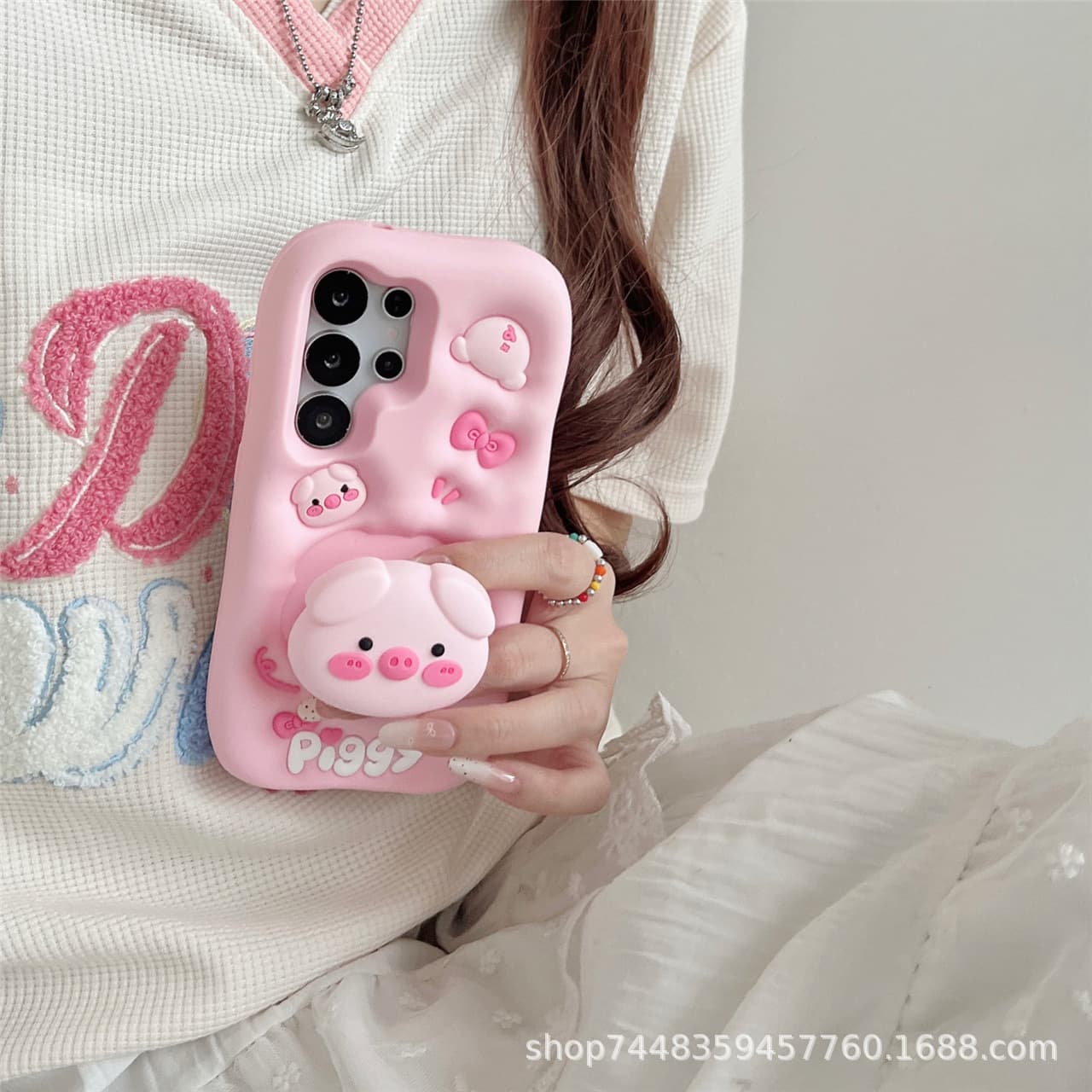 Big Head Pig Compatible with Redmi Note 13 Pro 4G Full Coverage Shockproof Note 13 4G 3D Fun Pig 13C