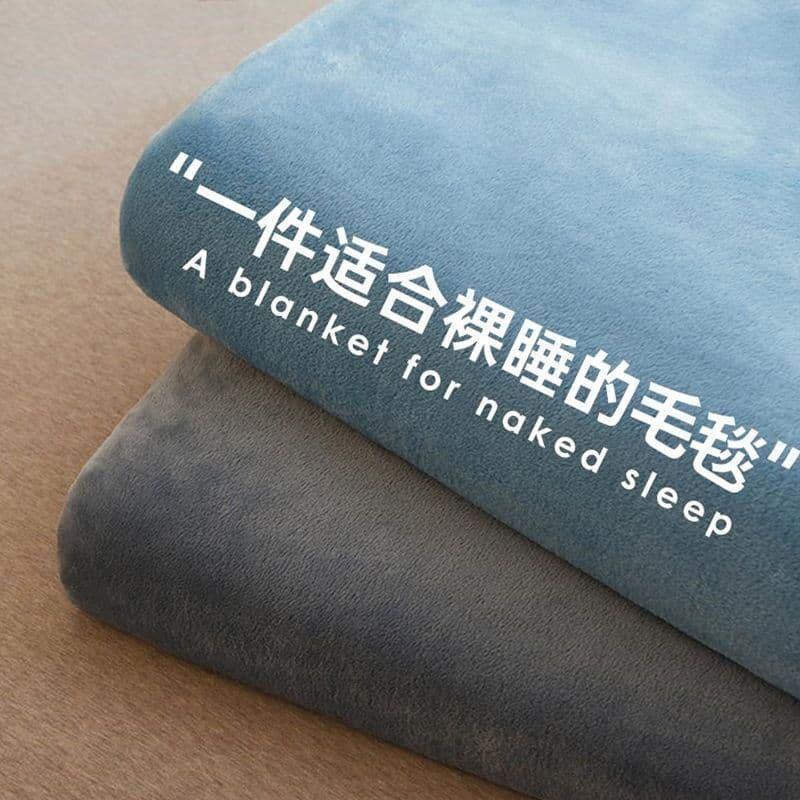 X5L Milk Fleece Blanket, Thickened for Lunch Breaks, Naps, Sofas, Offices, Winter Coral Fleece Blanket