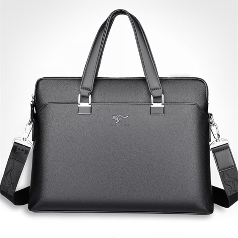 2026 New Men's Handbag Document Bag Single Shoulder Crossbody Horizontal Business Briefcase Computer Bag Meeting Bag