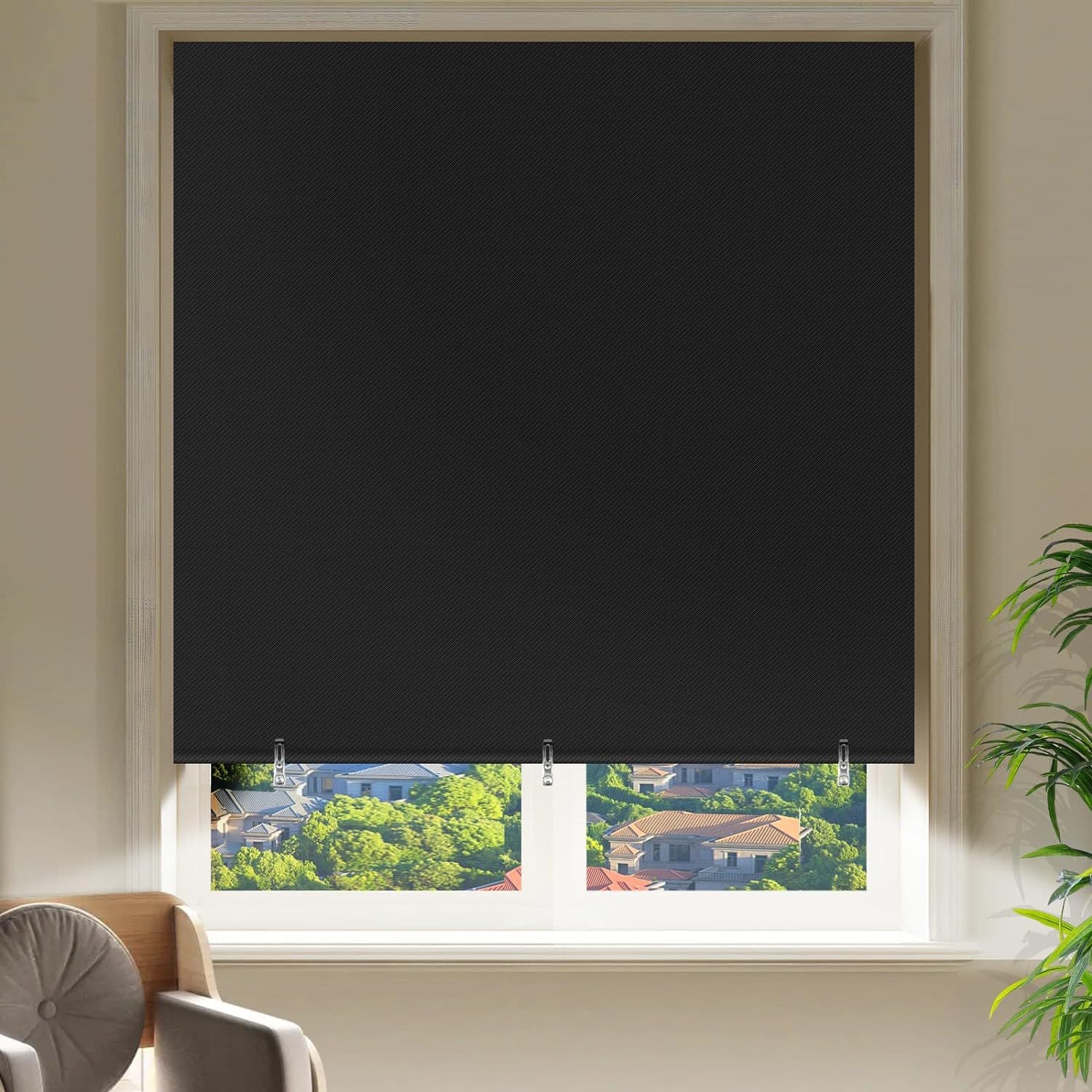 Drill-free customizable simple roller blinds, foreign trade cross-border bestsellers, semi-blackout full blackout sunshade heat insulation curtains