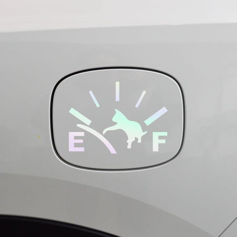 Cross-border Car Sticker Vinyl Fuel Tank Cap Reflective Decal Fuel Gauge Cat Low Fuel Body Sticker