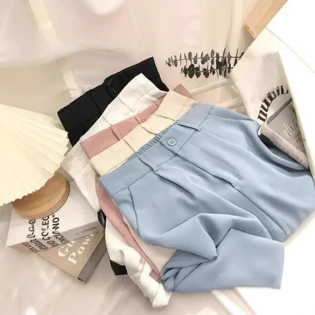 Suit pants for women 2024 spring and autumn new Korean style high-waisted loose slim straight pants nine-point cigarette pipe casual small suit pants