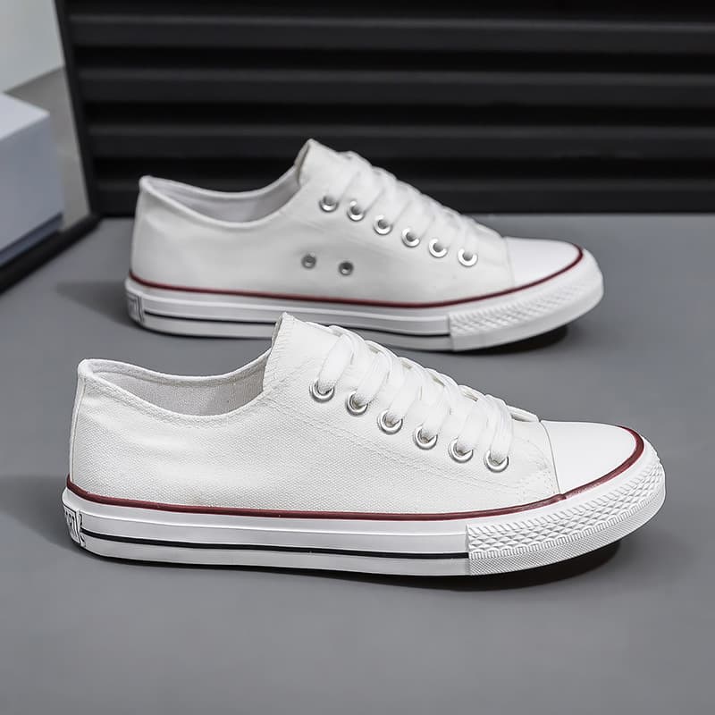 Low-Top Flat Training Shoes Laces Dance Shoes Women's Style Canvas Shoes Rubber Sole Comfortable Running Shoes for Students