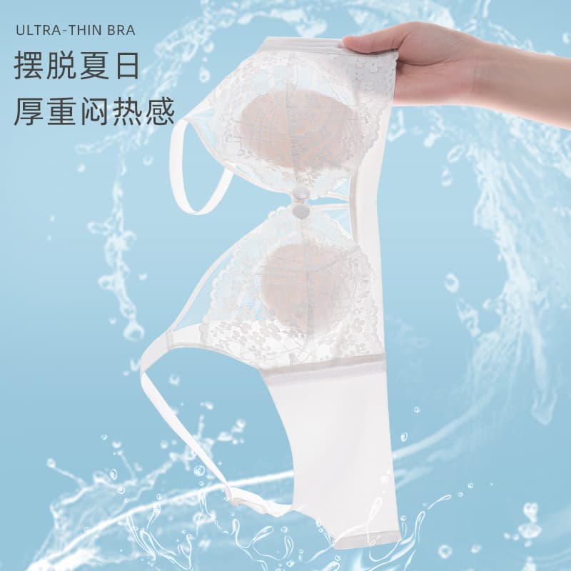 Ultra-Thin Wire-Free Push-Up Nursing Bra for Women, Front-Close Maternity Bra for Pregnancy and Breastfeeding, Summer Wear