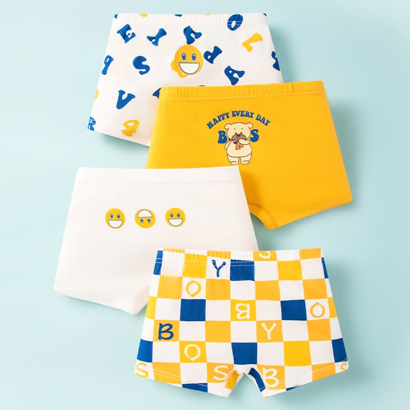 Boys' boxer briefs, children's category A pure cotton boxer shorts, teenagers, junior high school students' pants without buttocks wholesale