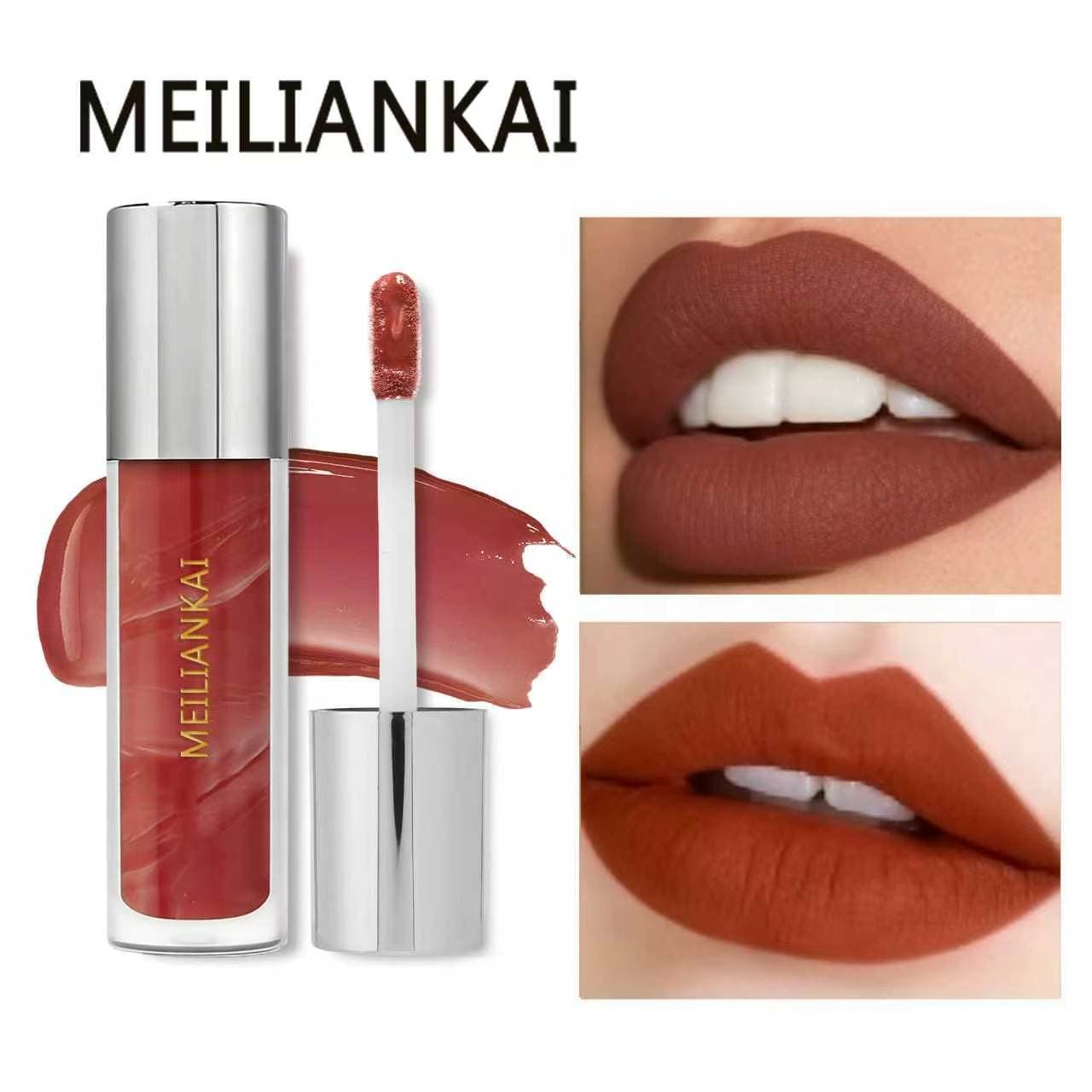 Cross-Border Lip Gloss Marble Lip Gloss Matte Non-Stick Cup Matte Lip Gloss Brightening Color Velvet Matte Brightening Lip Mud