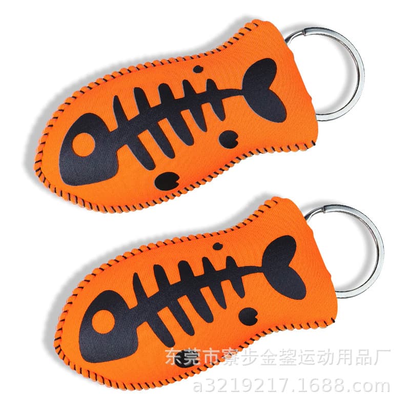 Manufacturer Produces Water Sports Diving Material Keychain Buoyant Wrist Sublimation Diving Material Keychain Set Pendant