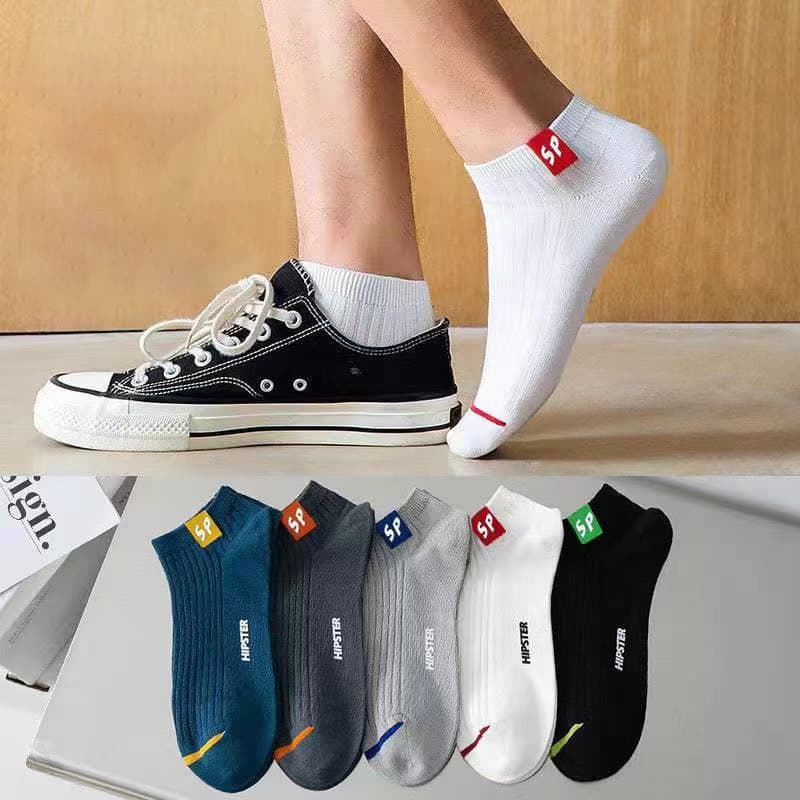 Men's Summer Thin Short Socks Breathable Moisture-Wicking Sports Casual Anti-Slip Low-Cut Socks Zhuji Socks