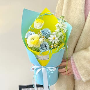 Thickened 157g Pastel Paper Flower Wrap Paper Stiff Paper Solid Color Fresh Flower Bouquet Wrapping Paper Floral Handmade Material Packaging