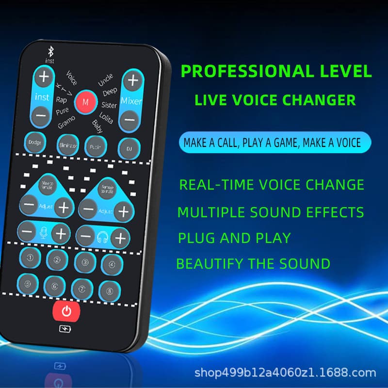 Foreign Trade Source Factory Mobile Phone Computer Mini Sound Card Voice Changer Male to Female E-sports Game Live Broadcast Cross-border Hot Sale
