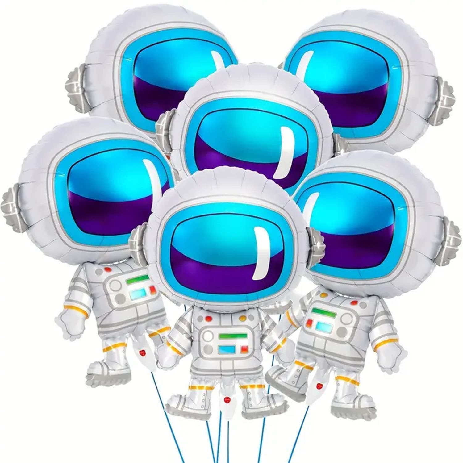 Space rocket astronaut aluminum foil balloon Children's birthday science fiction theme party decoration astronaut balloon