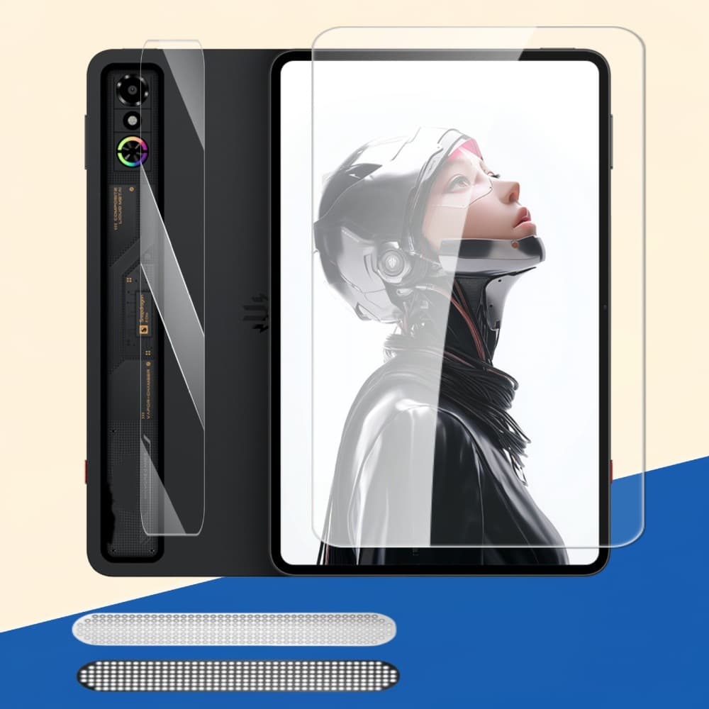 Compatible with RedMagic Astra Red Magic Pad 3 Pro Tempered Glass Screen Protector, Lens Protector, Metal Dust Filter Protective Set