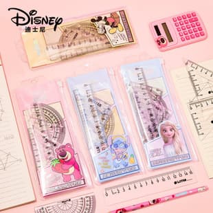 Disney Ruler Set Four-Piece Set Elementary School Special Toy Story Plastic Straight Ruler Triangle Ruler Set