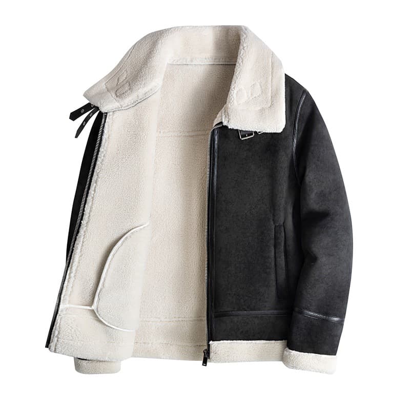 [Cross-border Exclusive] New Sheepskin Leather Jacket European & American Vintage Shearling Faux Fur Coat Trendy Fashion