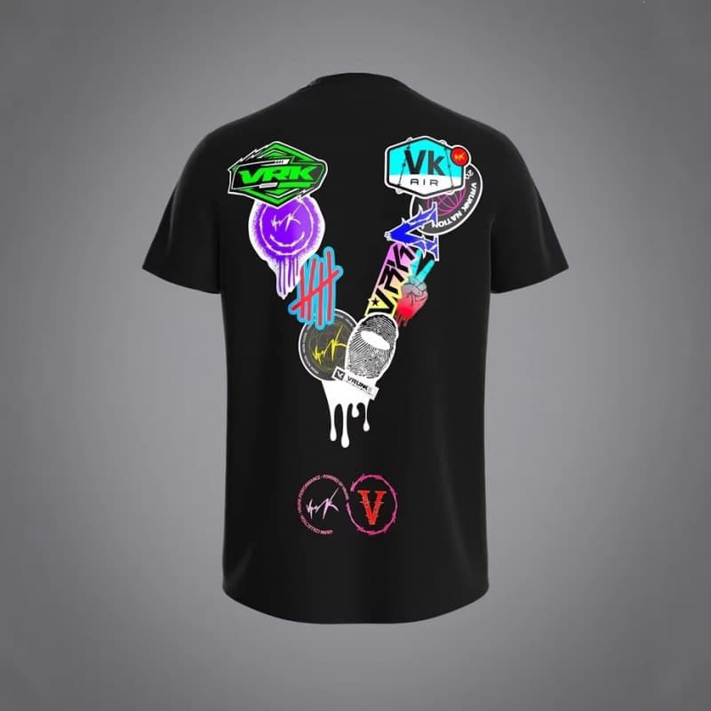 Men's Loose Mesh Moisture-Wicking Breathable Short-Sleeve Crewneck T-Shirt 2026 Hot Sale Vrunk Series 3D Digital Print
