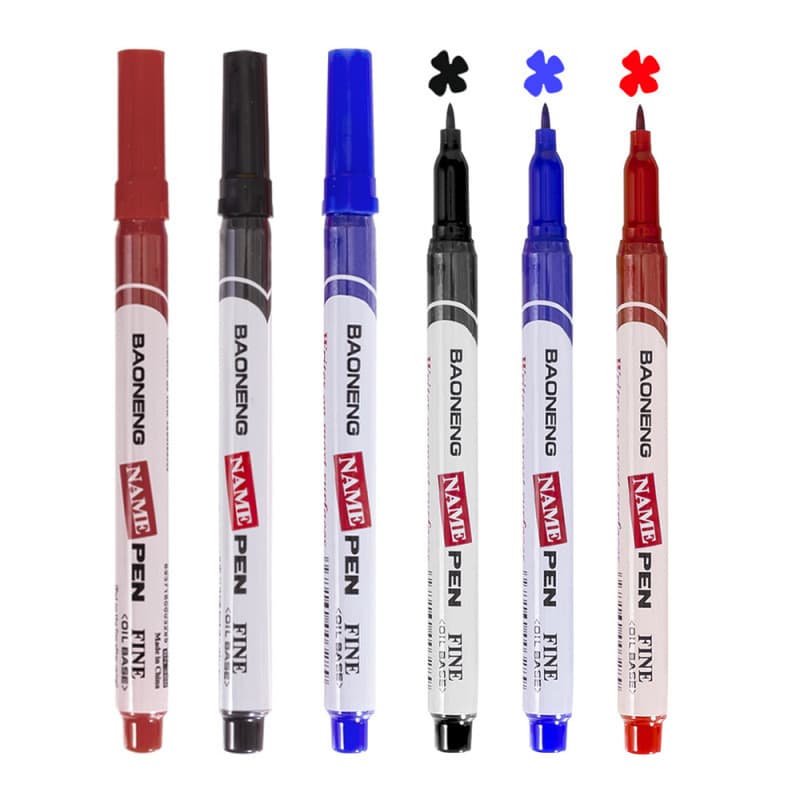 Single-head marker pen 1.0mm cross-border non-erasable oil pen signature pen thin line stroke line pen