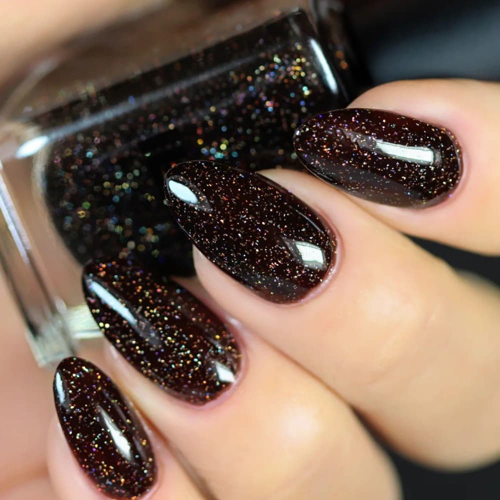 Sparkling Seven-Color Magic Mirror Pink Black Brown Wearable Nail Tips Press on Nails Waterdrop Fake Nail JD30