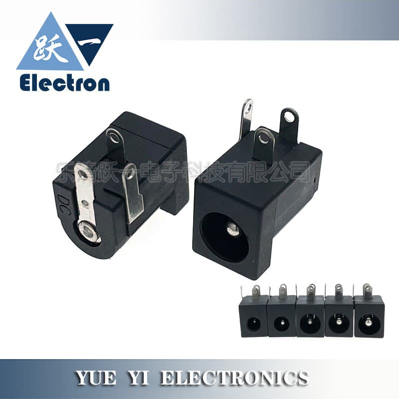 Yueyi DC-005 DC power audio socket 3-pin plug switch three-pin audio female jack 5.5*1.3-3MM